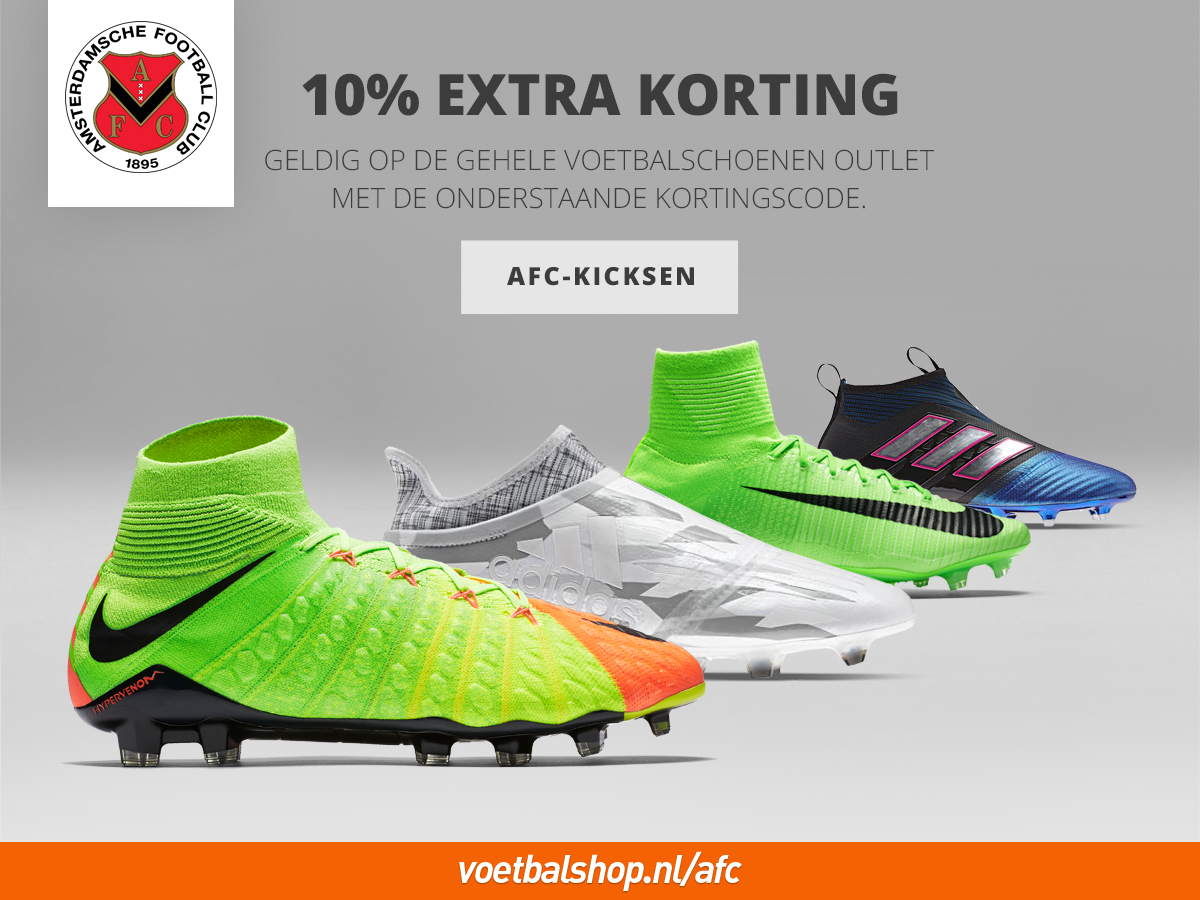 10 korting op nieuwe voetbalschoenen voor AFC ers AFC