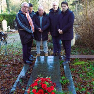 Kranslegging bij 1e voorzitter AFC